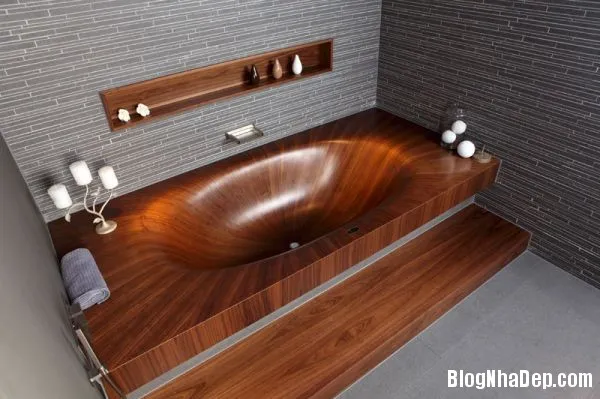 Trải nghiệm thú vị với bồn tắm bằng gỗ